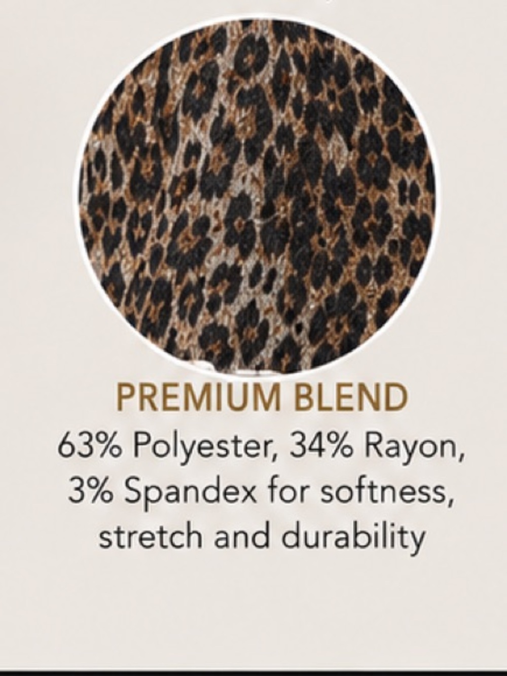 🆕 Leopard Print Stretch Oversized Plus Size Top Boutique Dolman Sleeve XL 2X 3X - Picture 4 of 4